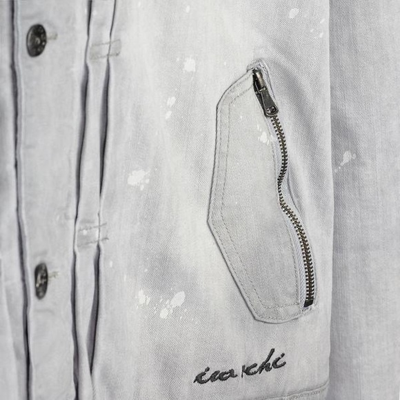 Iro Ochi Denim Grey Jean Jacket Size 3XLarge . No Neck Fur . Only the Jacket - Picture 6 of 8